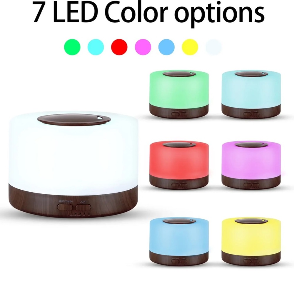 Diffuser + 6 Essential Oils + USB cable Ultrasonic Remote Control NEW - Picture 6 of 6